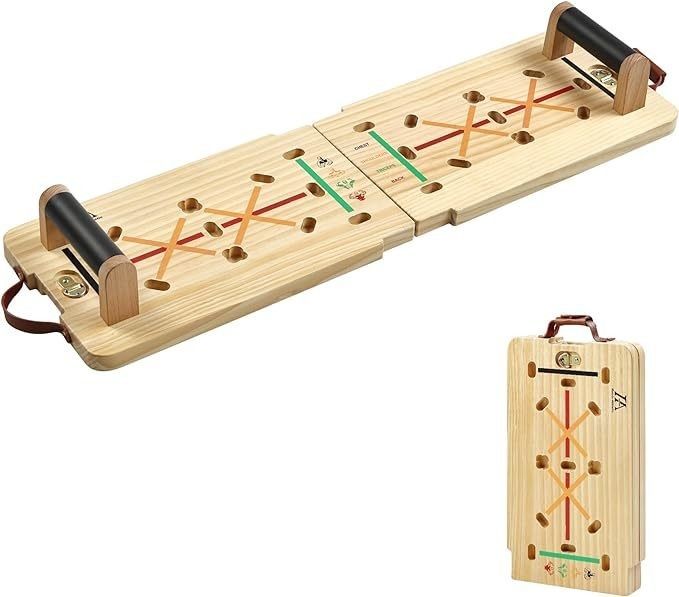 Kit de tabuleiro rústico de madeira de interior e exterior com alça para reforço do núcleo