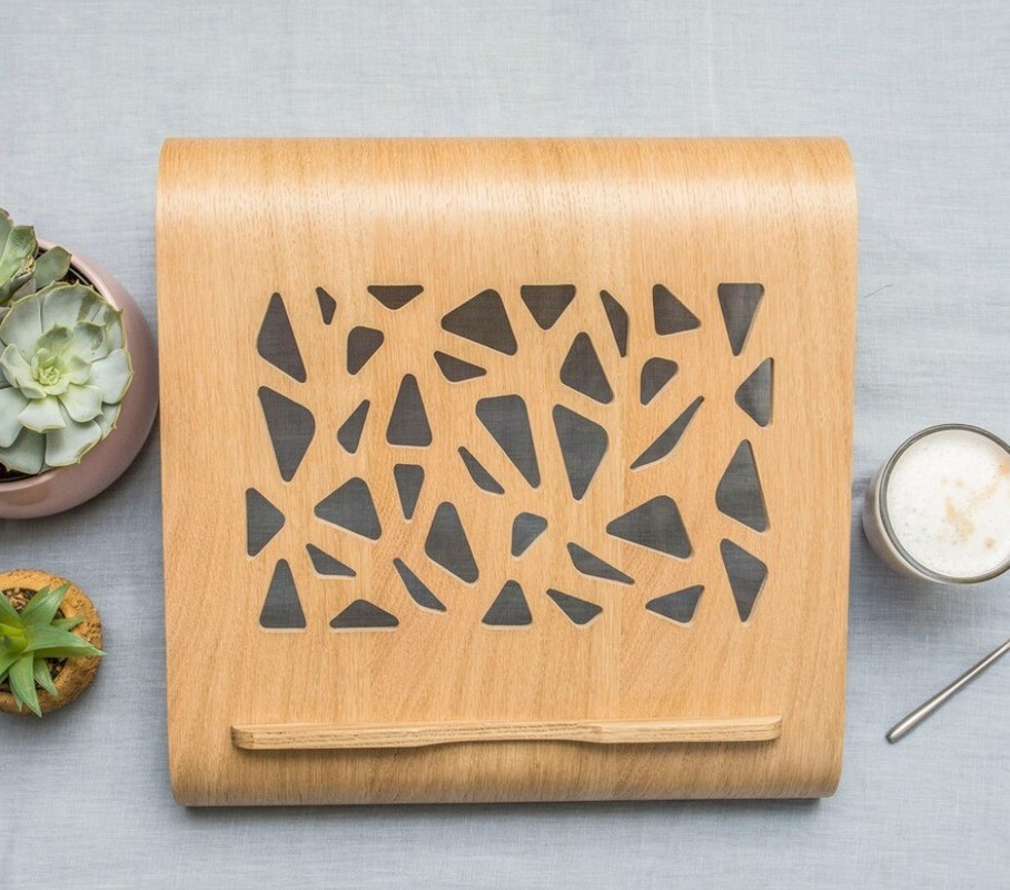 Estacionamento de computador portátil de madeira funcional Economia de espaço Refrigerador Ventilação Elevador de mesa de computador