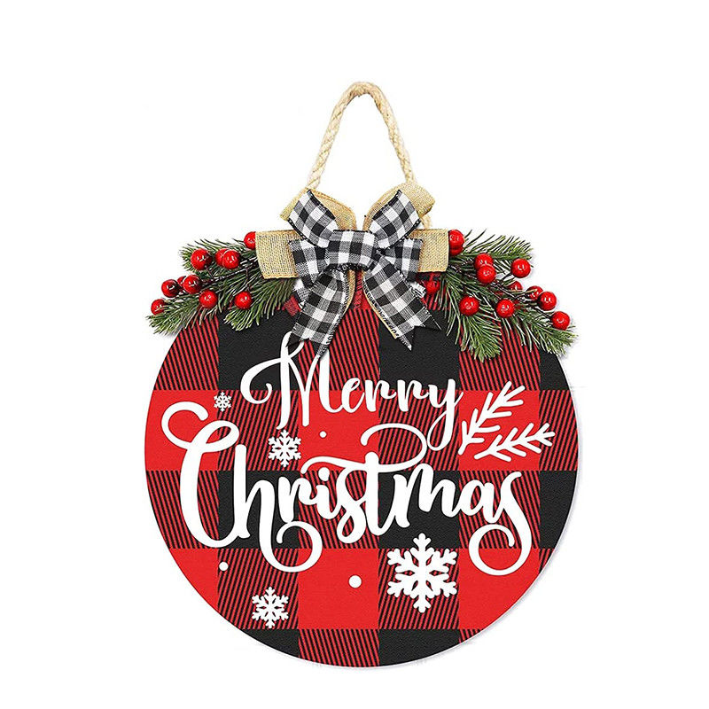 DIY Natal Sublimação Pendente Madeira Artesanato Círculos Redondos Quadro Parede Sinais Decoração em branco