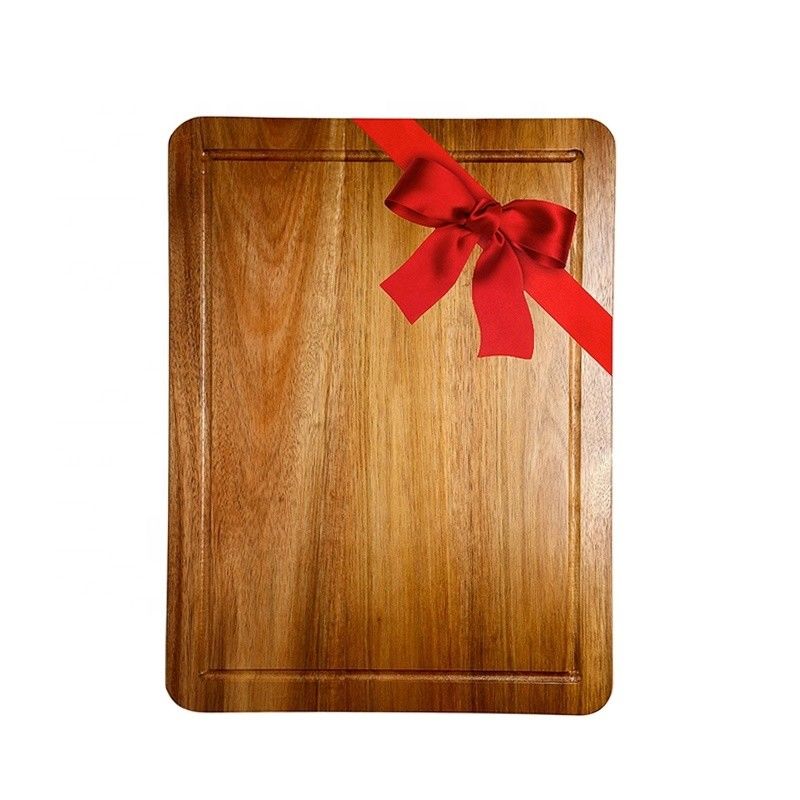 Tabela de corte de madeira de acácia de oliva para cortar e cortar carne