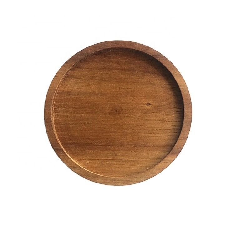 Tapete redondo de taça de café decoração 10X0.9cm Acacia madeira coasters com impressão avançada