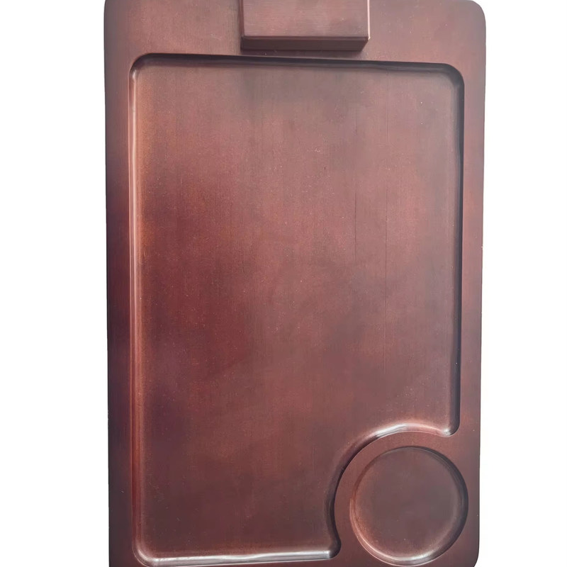 Rectangular Sofá de madeira braço de mesa bandeja para armazenamento em casa e logotipo personalizado aceitável