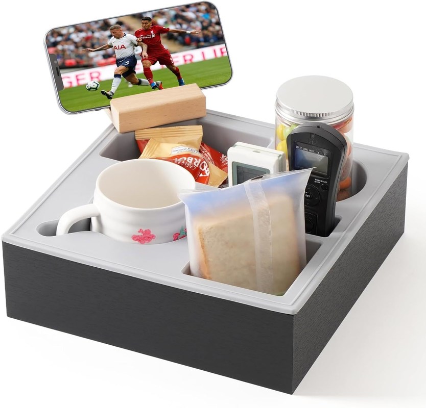 Sofá de madeira de silicone Caddy organizador para sofá à prova d'água carro aceitar encomenda personalizada