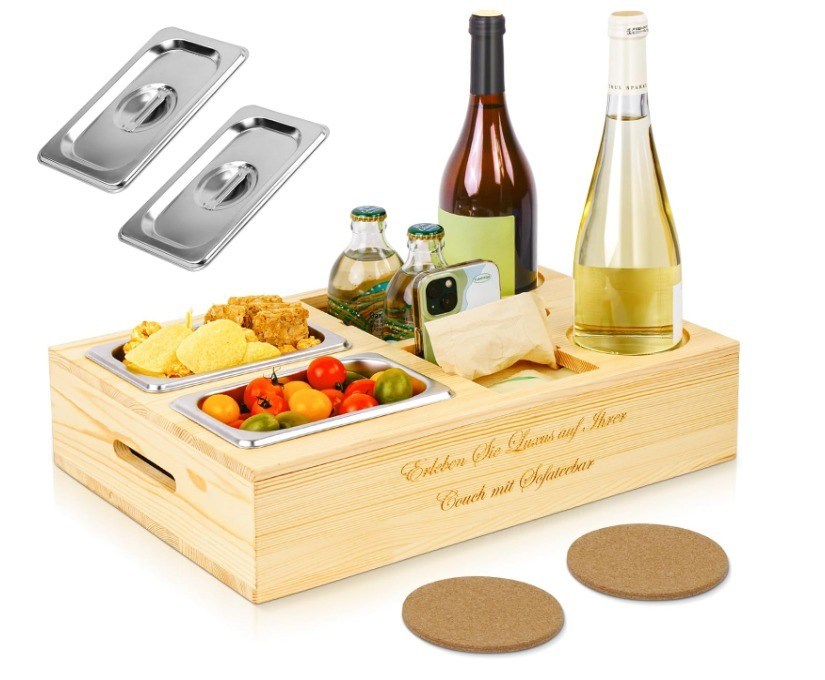 Loja de sofá de madeira personalizada com tampa removível e compartimento de armazenamento