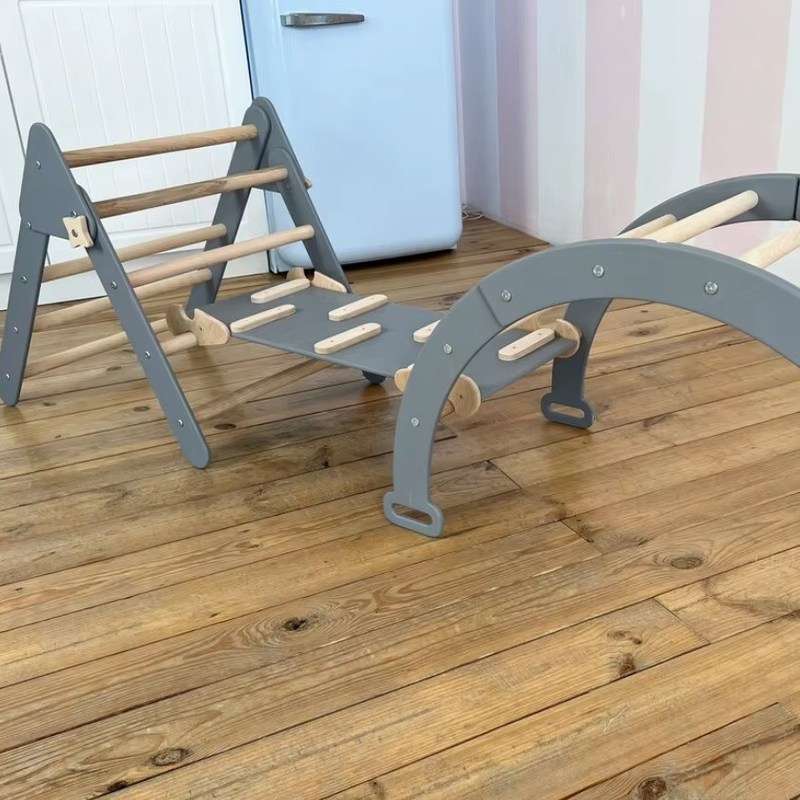 Montessori montar conjunto para crianças em idade precoce Triângulo interior de escalada na sua escolha de cor