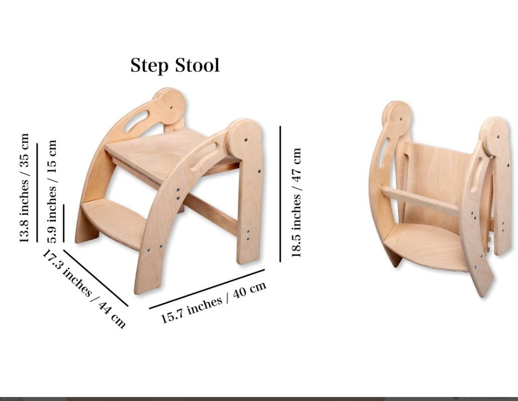 Logotipo personalizado Tabuleiro de passo de madeira para crianças Tabuleiro de criança dobrável Design Montessori