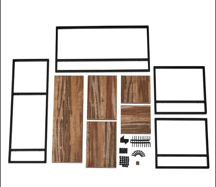 Serviço personalizado De pinho de madeira de cor flutuante pendente parede prateleiras de ferro para exibição de quarto