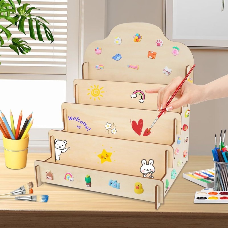 Dimensão personalizada de madeira maciça 4 camadas para cartões de felicitação adesivos e cartões postais