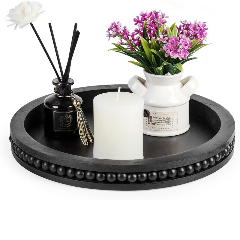 Taça decorativa de madeira para mesa de café e centro da quinta