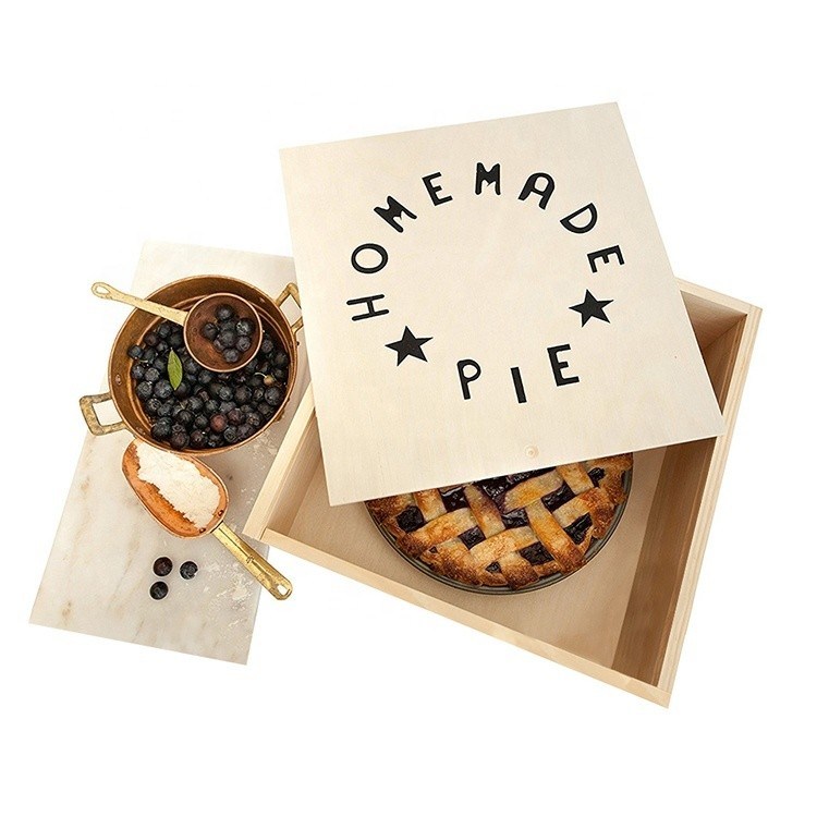Vitalucks Embalagem personalizada de Apple Pie Caixa de madeira ecológica para dar presentes especiais