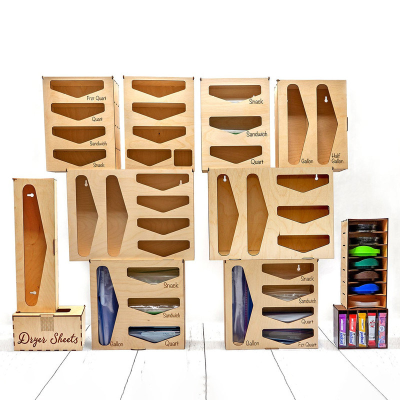 Conveniente organizador de sacos com tampa de engate Impressão personalizada para todas as suas soluções de armazenamento