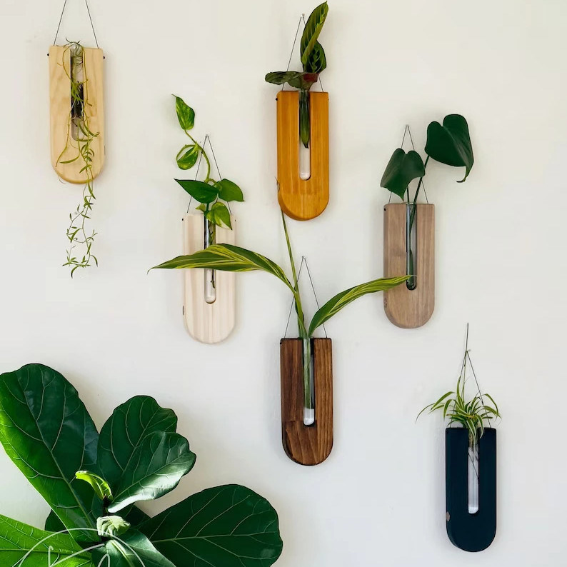 Estação de propagação de estilo de design moderno para plantação de parede de madeira e decoração residencial