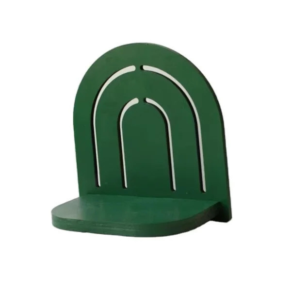 Arco-íris de madeira Decoração de parede pendurada Pequena prateleira de exposição de plantas para móveis de sala de estar