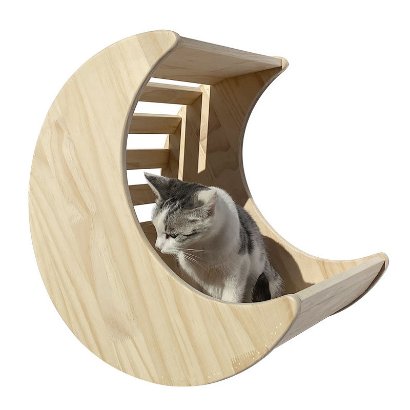 Mobiliário de casa de árvore de design moderno para animais de estimação pequenos de materiais de madeira personalizados para animais de estimação
