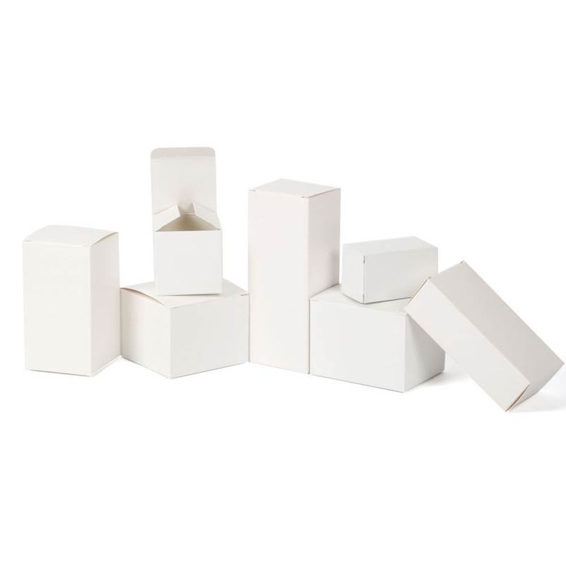 Caixa de papel branco personalizada para embalagens de produtos recicláveis feitas à mão