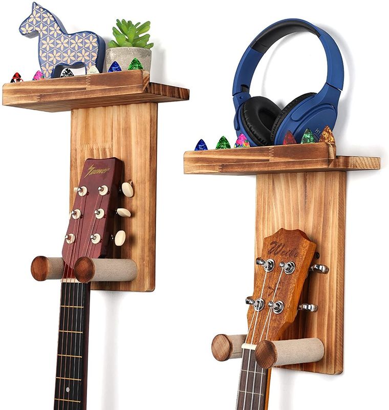 Estante de guitarra de montagem de parede personalizada para decoração de casa
