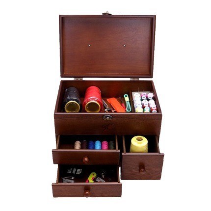 Câmara não de apoio Seleção de espaço caixa de costura de madeira para armazenamento organizado