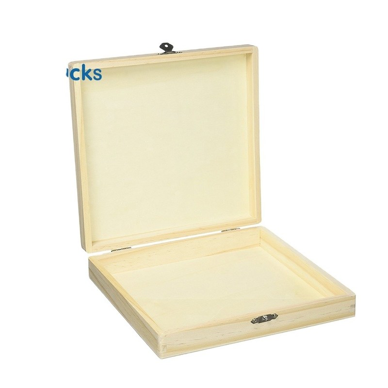 Caixa de charutos de madeira não acabada para embalagens e impressões ecológicas