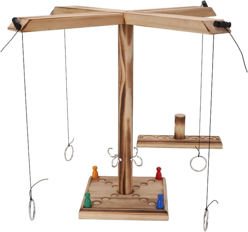 Salve espaço Solid Wooden Ring Hook Toss Game Última adição para Bar Entertainment