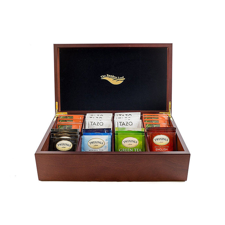 Delicado estilo vintage moderna pequena caixa de chá de madeira feita à mão e pedido personalizado aceito