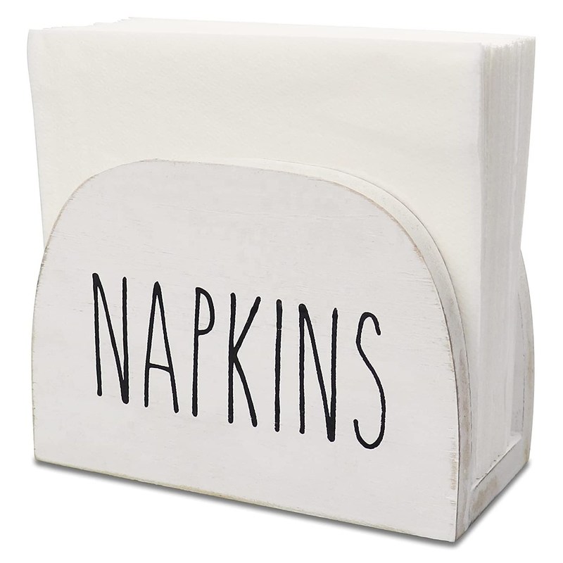 Carregador de guardanapos de cozinha 15x11x7.6cm de madeira maciça de todas as estações