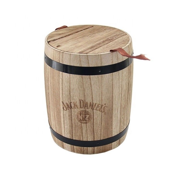 Impressão de Barril de Café de Madeira Queimado Design simples e útil Perfeito para compra em massa
