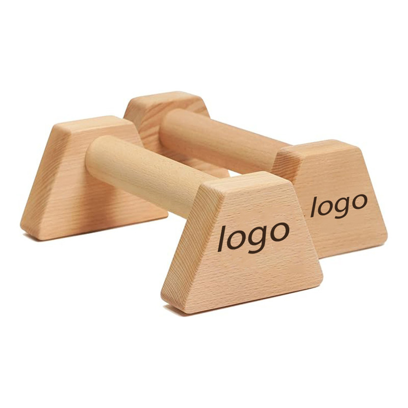 Barras de paralelettes de madeira PowerBars para exercícios físicos internos Treinador de mão durável