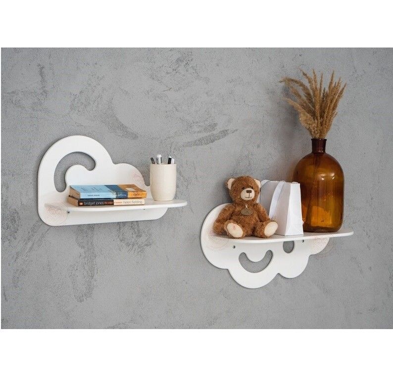 Eletrodomésticos Crianças Armazenamento de brinquedos Decoração de quarto Preppy Forma de nuvem Criança flutuante Prateleiras em chamas