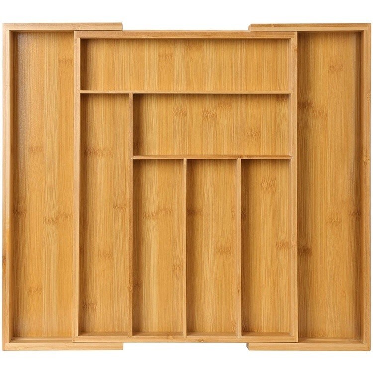 Caixa de talheres ajustável para facas colheres garfos logotipo personalizado organizador aceitável