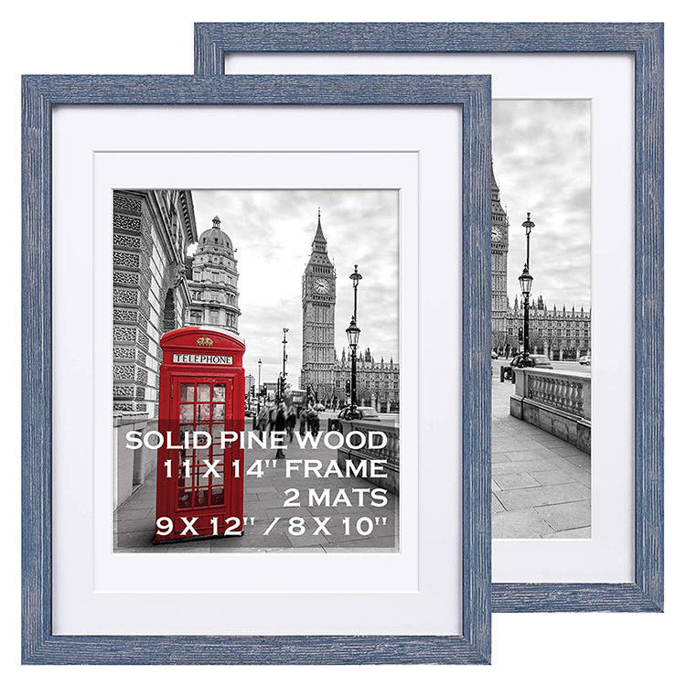 4x6 5x7 6x8 9x13 11x14 13x18 Quadros de visualização de imagem de madeira rústica com logotipo personalizado