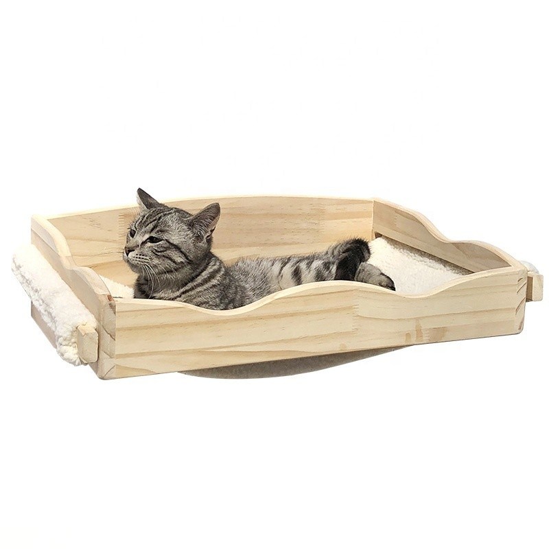 Mobiliário de casa de árvore de gato de madeira de design simples para animais de estimação pequenos Vernizado Personalizável