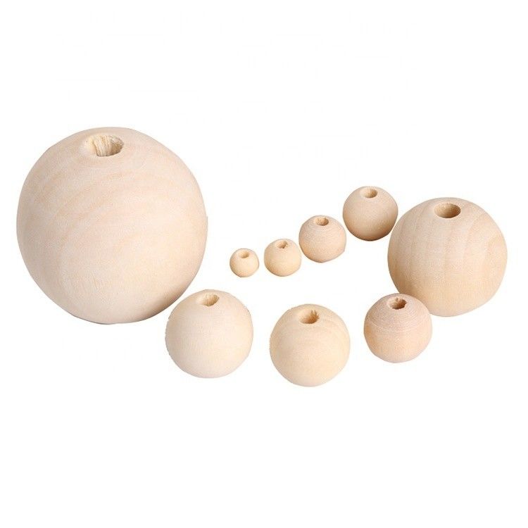20mm Bulk Round Wood Beads ótimo para DIY presentes e colares em cor natural
